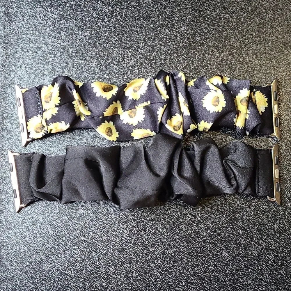 Apple Watch bans 🌻 Sunflower and Plain Black set.